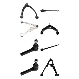 TRQ® - Front Lower and Upper Control Arm with Ball Joint and Tie Rod End Kit