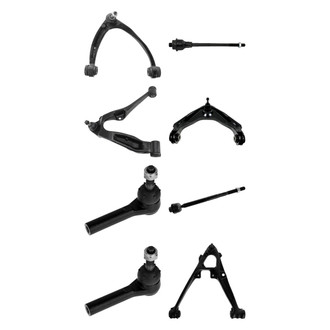 TRQ® - Front Lower and Upper Control Arm with Ball Joint and Tie Rod End Kit
