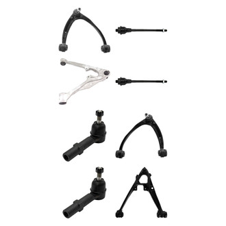 TRQ® - Front Lower and Upper Control Arm with Ball Joint and Tie Rod End Kit