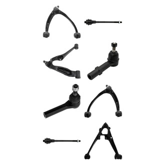 TRQ® - Front Lower and Upper Control Arm with Ball Joint and Tie Rod End Kit