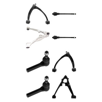 TRQ® - Front Lower and Upper Control Arm with Ball Joint and Tie Rod End Kit
