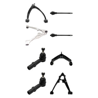 TRQ® - Front Lower and Upper Control Arm with Ball Joint and Tie Rod End Kit