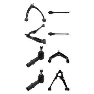 TRQ® - Front Lower and Upper Control Arm with Ball Joint and Tie Rod End Kit