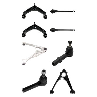TRQ® - Front Lower and Upper Control Arm with Ball Joint and Tie Rod End Kit