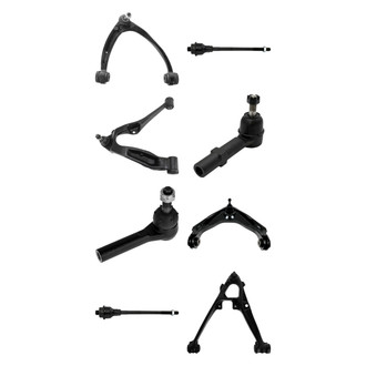 TRQ® - Front Lower and Upper Control Arm with Ball Joint and Tie Rod End Kit