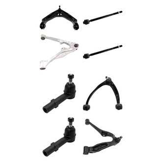 TRQ® - Front Lower and Upper Control Arm with Ball Joint and Tie Rod End Kit