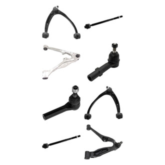 TRQ® - Front Lower and Upper Control Arm with Ball Joint and Tie Rod End Kit