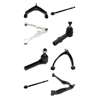 TRQ® - Front Lower and Upper Control Arm with Ball Joint and Tie Rod End Kit