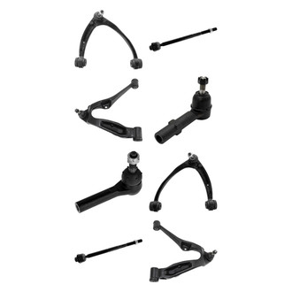 TRQ® - Front Lower and Upper Control Arm with Ball Joint and Tie Rod End Kit