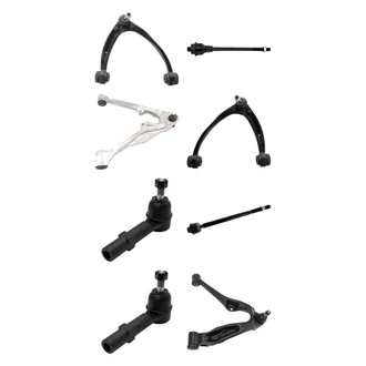 TRQ® - Front Lower and Upper Control Arm with Ball Joint and Tie Rod End Kit