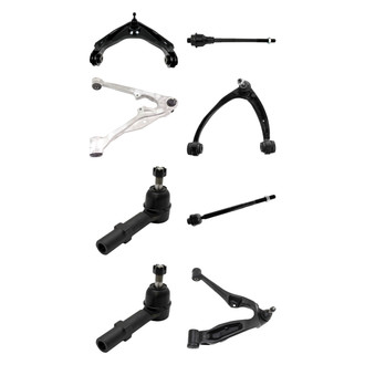 TRQ® - Front Lower and Upper Control Arm with Ball Joint and Tie Rod End Kit