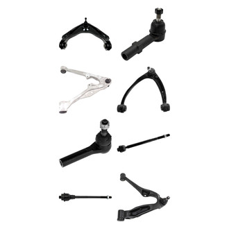 TRQ® - Front Lower and Upper Control Arm with Ball Joint and Tie Rod End Kit