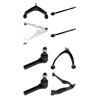 TRQ® - Front Lower and Upper Control Arm with Ball Joint and Tie Rod End Kit