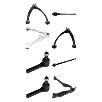 TRQ® - Front Lower and Upper Control Arm with Ball Joint and Tie Rod End Kit
