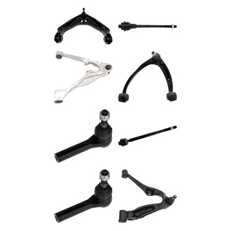 TRQ® - Front Lower and Upper Control Arm with Ball Joint and Tie Rod End Kit