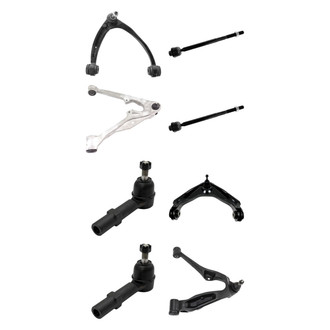 TRQ® - Front Lower and Upper Control Arm with Ball Joint and Tie Rod End Kit