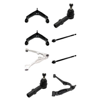 TRQ® - Front Lower and Upper Control Arm with Ball Joint and Tie Rod End Kit