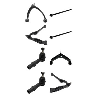 TRQ® - Front Lower and Upper Control Arm with Ball Joint and Tie Rod End Kit