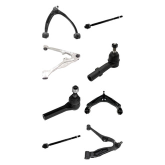 TRQ® - Front Lower and Upper Control Arm with Ball Joint and Tie Rod End Kit