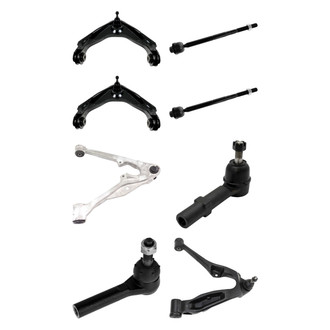 TRQ® - Front Lower and Upper Control Arm with Ball Joint and Tie Rod End Kit