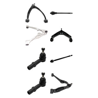 TRQ® - Front Lower and Upper Control Arm with Ball Joint and Tie Rod End Kit