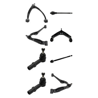 TRQ® - Front Lower and Upper Control Arm with Ball Joint and Tie Rod End Kit