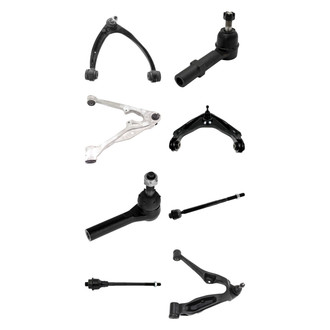 TRQ® - Front Lower and Upper Control Arm with Ball Joint and Tie Rod End Kit