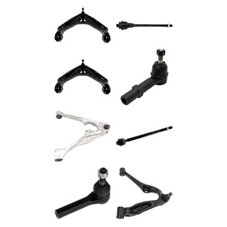 TRQ® - Front Lower and Upper Control Arm with Ball Joint and Tie Rod End Kit