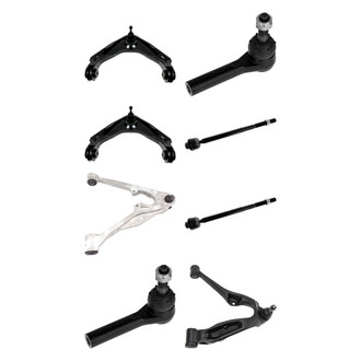 TRQ® - Front Lower and Upper Control Arm with Ball Joint and Tie Rod End Kit