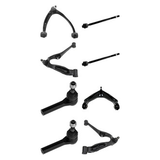 TRQ® - Front Lower and Upper Control Arm with Ball Joint and Tie Rod End Kit