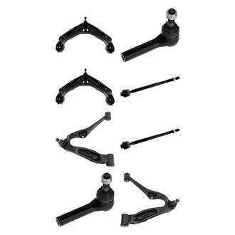 TRQ® - Front Lower and Upper Control Arm with Ball Joint and Tie Rod End Kit