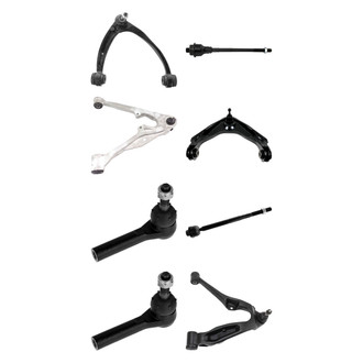 TRQ® - Front Lower and Upper Control Arm with Ball Joint and Tie Rod End Kit