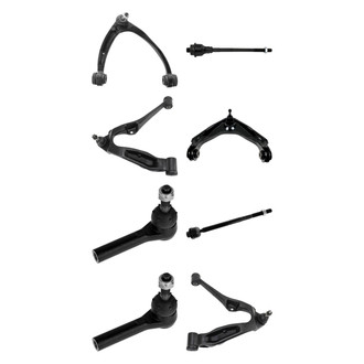 TRQ® - Front Lower and Upper Control Arm with Ball Joint and Tie Rod End Kit