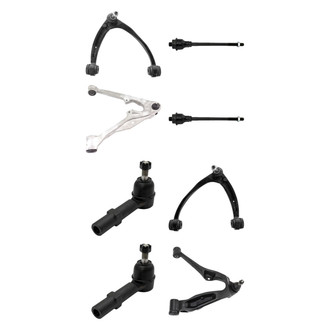 TRQ® - Front Lower and Upper Control Arm with Ball Joint and Tie Rod End Kit