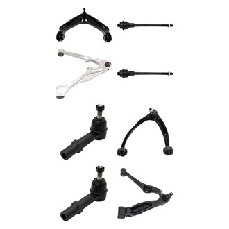 TRQ® - Front Lower and Upper Control Arm with Ball Joint and Tie Rod End Kit