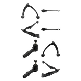 TRQ® - Front Lower and Upper Control Arm with Ball Joint and Tie Rod End Kit