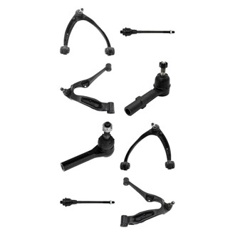 TRQ® - Front Lower and Upper Control Arm with Ball Joint and Tie Rod End Kit
