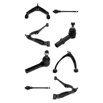 TRQ® - Front Lower and Upper Control Arm with Ball Joint and Tie Rod End Kit