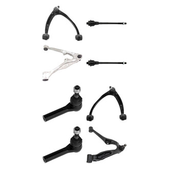 TRQ® - Front Lower and Upper Control Arm with Ball Joint and Tie Rod End Kit