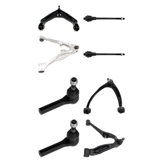 TRQ® - Front Lower and Upper Control Arm with Ball Joint and Tie Rod End Kit