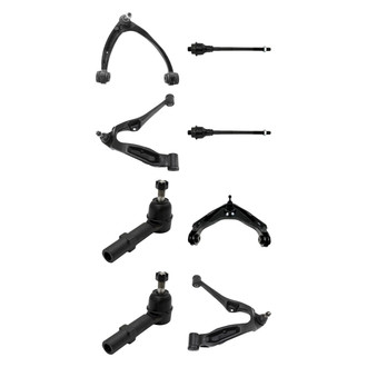 TRQ® - Front Lower and Upper Control Arm with Ball Joint and Tie Rod End Kit
