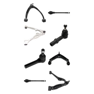 TRQ® - Front Lower and Upper Control Arm with Ball Joint and Tie Rod End Kit