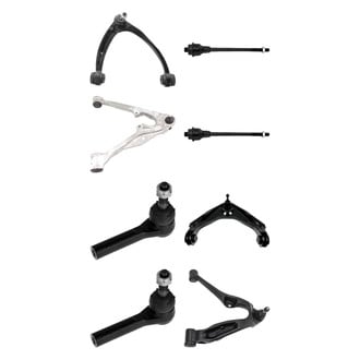 TRQ® - Front Lower and Upper Control Arm with Ball Joint and Tie Rod End Kit