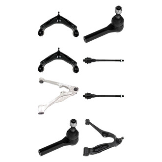 TRQ® - Front Lower and Upper Control Arm with Ball Joint and Tie Rod End Kit