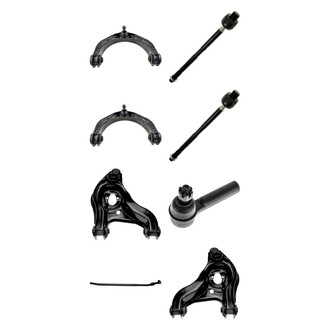 TRQ® - Front Lower and Upper Control Arm with Ball Joint and Tie Rod End Kit