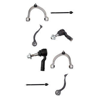 TRQ® - Front Lower and Upper Control Arm with Ball Joint and Tie Rod End Kit