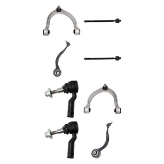TRQ® - Front Lower and Upper Control Arm with Ball Joint and Tie Rod End Kit