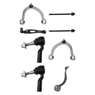 TRQ® - Front Lower and Upper Control Arm with Ball Joint and Tie Rod End Kit