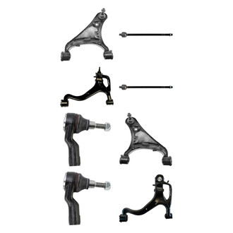 TRQ® - Front Lower and Upper Control Arm with Ball Joint and Tie Rod End Kit