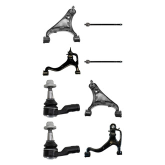 TRQ® - Front Lower and Upper Control Arm with Ball Joint and Tie Rod End Kit